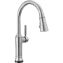Delta Renaldi 1.8 GPM Single Hole Pull Down Touchless Kitchen Faucet with Touch2O Technology and Magnetic Docking Spray Head Lumicoat Arctic Stainless