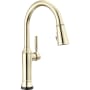 Delta Renaldi 1.8 GPM Single Hole Pull Down Touchless Kitchen Faucet with Touch2O Technology and Magnetic Docking Spray Head Lumicoat Polished Nickel