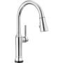 Delta Renaldi 1.8 GPM Single Hole Pull Down Touchless Kitchen Faucet with Touch2O Technology and Magnetic Docking Spray Head Lumicoat Chrome