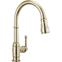 Delta Broderick 1.8 GPM Single Hole Pull Down Kitchen Faucet Brilliance Polished Nickel