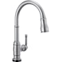 Delta Broderick 1.8 GPM Single Hole Pull Down Touchless Kitchen Faucet with Touch2O, ShieldSpray, MagnaTite, Diamond Seal and Touch-Clean Technologies Arctic Stainless