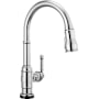 Delta Broderick 1.8 GPM Single Hole Pull Down Touchless Kitchen Faucet with Touch2O, ShieldSpray, MagnaTite, Diamond Seal and Touch-Clean Technologies Chrome
