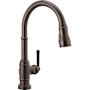 Delta Broderick 1.8 GPM Single Hole Pull Down Touchless Kitchen Faucet with Touch2O, ShieldSpray, MagnaTite, Diamond Seal and Touch-Clean Technologies Venetian Bronze