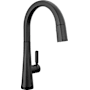 Delta Monrovia 1.8 GPM Single Hole Pull Down Touchless Kitchen Faucet with Touch2O, MagnaTite, Diamond Seal and Touch-Clean Technologies Matte Black