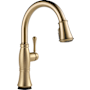 Delta Cassidy 1.8 GPM Single Hole Pull Down Touchless Kitchen Faucet with Touch2O, ShieldSpray, MagnaTite, Diamond Seal and Touch-Clean Technologies Lumicoat Champagne Bronze