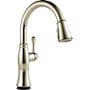 Delta Cassidy 1.8 GPM Single Hole Pull Down Touchless Kitchen Faucet with Touch2O, ShieldSpray, MagnaTite, Diamond Seal and Touch-Clean Technologies Lumicoat Polished Nickel