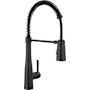 Delta Essa 1.8 GPM Single Hole Pre-Rinse Pull Down Kitchen Faucet - Includes Escutcheon Matte Black