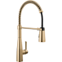 Delta Essa 1.8 GPM Single Hole Pre-Rinse Pull Down Kitchen Faucet - Includes Escutcheon Champagne Bronze