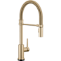 Delta Trinsic Semi Pro 1.8 GPM Single Hole Pull Down Touchless Kitchen Faucet with Touch2O, MagnaTite, Diamond Seal and Touch-Clean Technologies Champagne Bronze