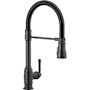 Delta Broderick 1.8 GPM Single Hole Pre-Rinse Pull Down Kitchen Faucet Matte Black