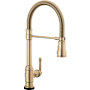 Delta Broderick 1.8 GPM Single Hole Pull Down Touchless Kitchen Faucet with Touch2O, ShieldSpray, MagnaTite, Diamond Seal and Touch-Clean Technologies Champagne Bronze