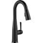 Delta Essa 1.8 GPM Single Hole Pull Down Touchless Bar Faucet with Touch2O, Touch-Clean, MagnaTite Docking and Diamond Seal Cartridge Technologies Matte Black