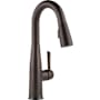 Delta Essa 1.8 GPM Single Hole Pull Down Touchless Bar Faucet with Touch2O, Touch-Clean, MagnaTite Docking and Diamond Seal Cartridge Technologies Venetian Bronze