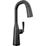 Delta Stryke 1.8 GPM Single Hole Pull Down Touchless Bar Faucet with Touch2O, Touch-Clean, MagnaTite Docking and Diamond Seal Cartridge Technologies Matte Black