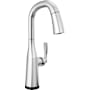 Delta Stryke 1.8 GPM Single Hole Pull Down Touchless Bar Faucet with Touch2O, Touch-Clean, MagnaTite Docking and Diamond Seal Cartridge Technologies Lumicoat Chrome