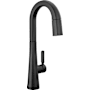 Delta Monrovia 1.8 GPM Single Hole Pull Down Touchless Bar Faucet with Touch2O, Touch-Clean, MagnaTite Docking and Diamond Seal Cartridge Technologies Matte Black