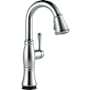 Delta Cassidy 1.8 GPM Single Hole Pull Down Touchless Bar Faucet with Touch2O, Touch-Clean, ShieldSpray, MagnaTite Docking and Diamond Seal Cartridge Technologies Lumicoat Arctic Stainless