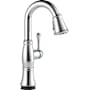 Delta Cassidy 1.8 GPM Single Hole Pull Down Touchless Bar Faucet with Touch2O, Touch-Clean, ShieldSpray, MagnaTite Docking and Diamond Seal Cartridge Technologies Lumicoat Chrome