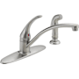 Delta Foundations Kitchen Faucet with Side Spray Brilliance Stainless