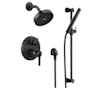 Delta Trinsic Pressure Balanced Shower System with Shower Head, Shower Arm and Hand Shower - Includes Rough-In Matte Black