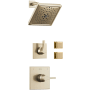 Delta Monitor 14 Series Single Function Pressure Balanced Shower System with Shower Head and 2 Body Sprays - Includes Rough-In Valves Champagne Bronze
