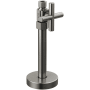 Delta Straight Supply Stop Valve with Cross Handle - Less Supply Line Black Stainless