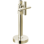 Delta Straight Supply Stop Valve with Cross Handle - Less Supply Line Brilliance Polished Nickel
