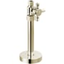 Delta Straight Supply Stop Valve with Cross Handle - Less Supply Line Brilliance Polished Nickel