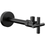 Delta Angled Supply Stop Valve with Cross Handle - Less Supply Line Matte Black