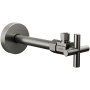 Delta Angled Supply Stop Valve with Cross Handle - Less Supply Line Black Stainless