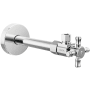 Delta Angled Supply Stop Valve with Cross Handle - Less Supply Line Chrome