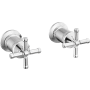 Delta Broderick Cross Handle Kit for Wall Mount Tub Filler Lumicoat Chrome