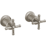 Delta Broderick Cross Handle Kit for Wall Mount Tub Filler Lumicoat Stainless