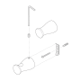 Delta Mounting Post - Transitional Brilliance Stainless
