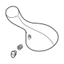 Delta Handle Button And Set Screw Brilliance Stainless