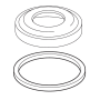 Delta Hand Shower Base and Gasket for Roman Tub Chrome