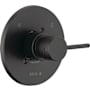 Delta Modern Pressure Balanced Valve Trim Only with Single Lever Handle - Less Rough In Matte Black