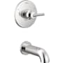 Delta Trinsic Wall Mounted Bathtub Faucet Only - Less Rough-In Valve Chrome