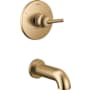 Delta Trinsic Wall Mounted Bathtub Faucet Only - Less Rough-In Valve Champagne Bronze