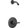 Delta Trinsic Monitor 14 Series Single Function Pressure Balanced Shower Only - Less Shower Head and Rough-In Valve Matte Black