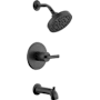 Delta Altado Monitor 14 Series Single Function Pressure Balanced 1.75 GPM Tub and Shower - Less Rough-In Valve Matte Black
