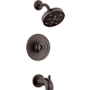 Delta Trinsic Monitor 14 Series Tub and Shower Trim Package with 1.75 Single Function Shower Head and H2Okinetic Technology Venetian Bronze