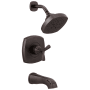 Delta Stryke Monitor 14 Series Single Function Pressure Balanced Tub and Shower with Cross Handle - Less Rough-In Valve Venetian Bronze
