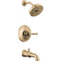 Delta Broderick Monitor 14 Series Single Function Pressure Balanced Tub and Shower - Less Rough-In Valve Lumicoat Champagne Bronze