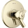 Delta Trinsic Monitor 17 Series Dual Function Pressure Balanced Valve Trim Only with Integrated Volume Control - Less Rough-In Valve Brilliance Polished Nickel