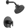 Delta Altado Monitor 17 Series Dual Function Pressure Balanced 1.75 GPM Shower Only with Integrated Volume Control - Less Rough-In Valve Matte Black