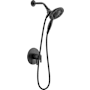 Delta Altado Monitor 17 Series Pressure Balanced Shower with Integrated Volume Control and 2-in-1 Shower Head Hand Shower - Less Rough-In Valve Matte Black