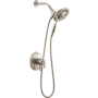 Delta Altado Monitor 17 Series Pressure Balanced Shower with Integrated Volume Control and 2-in-1 Shower Head Hand Shower - Less Rough-In Valve Brilliance Stainless