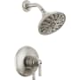 Delta Broderick Monitor 17 Series Dual Function Pressure Balanced Shower Only with Integrated Volume Control - Less Rough-In Valve Lumicoat Stainless