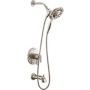 Delta Altado Monitor 17 Series Pressure Balanced Tub and Shower with Integrated Volume Control and 2-in-1 Shower Head Hand Shower - Less Rough-In Valve Brilliance Stainless